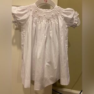 Preemie Infant White Smocked Dress